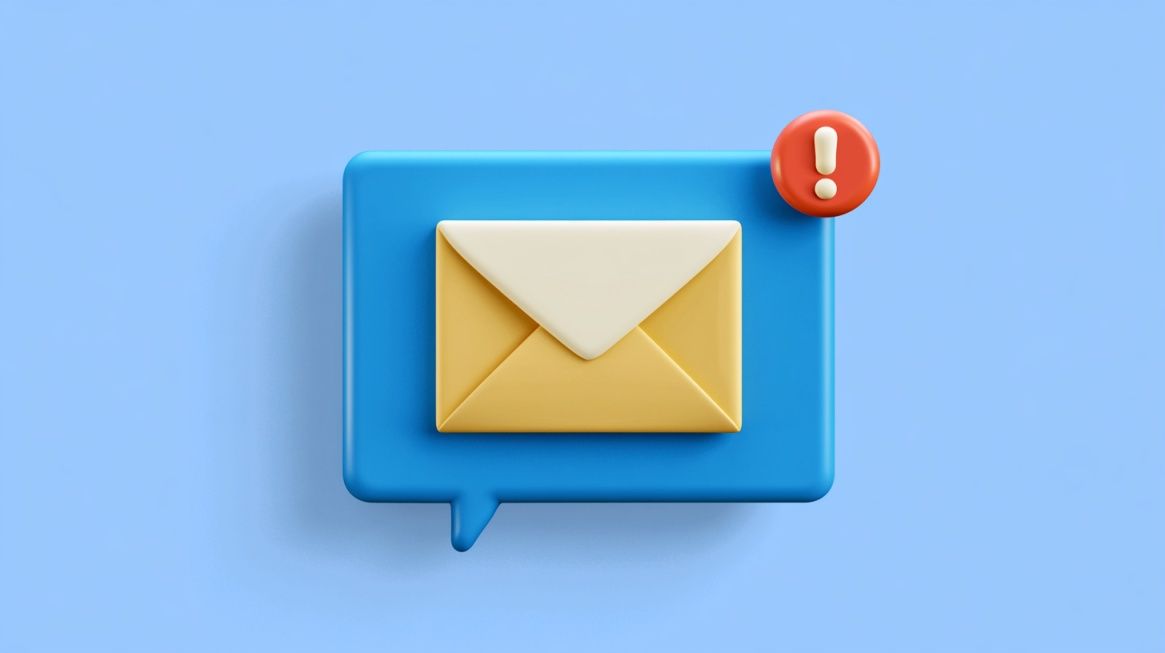 Ilustracija email poruke s obavijesti o pristigloj karti